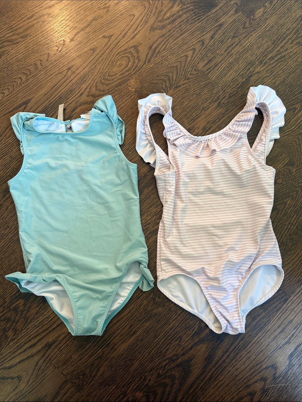 2 Girls minnow one piece swimsuits